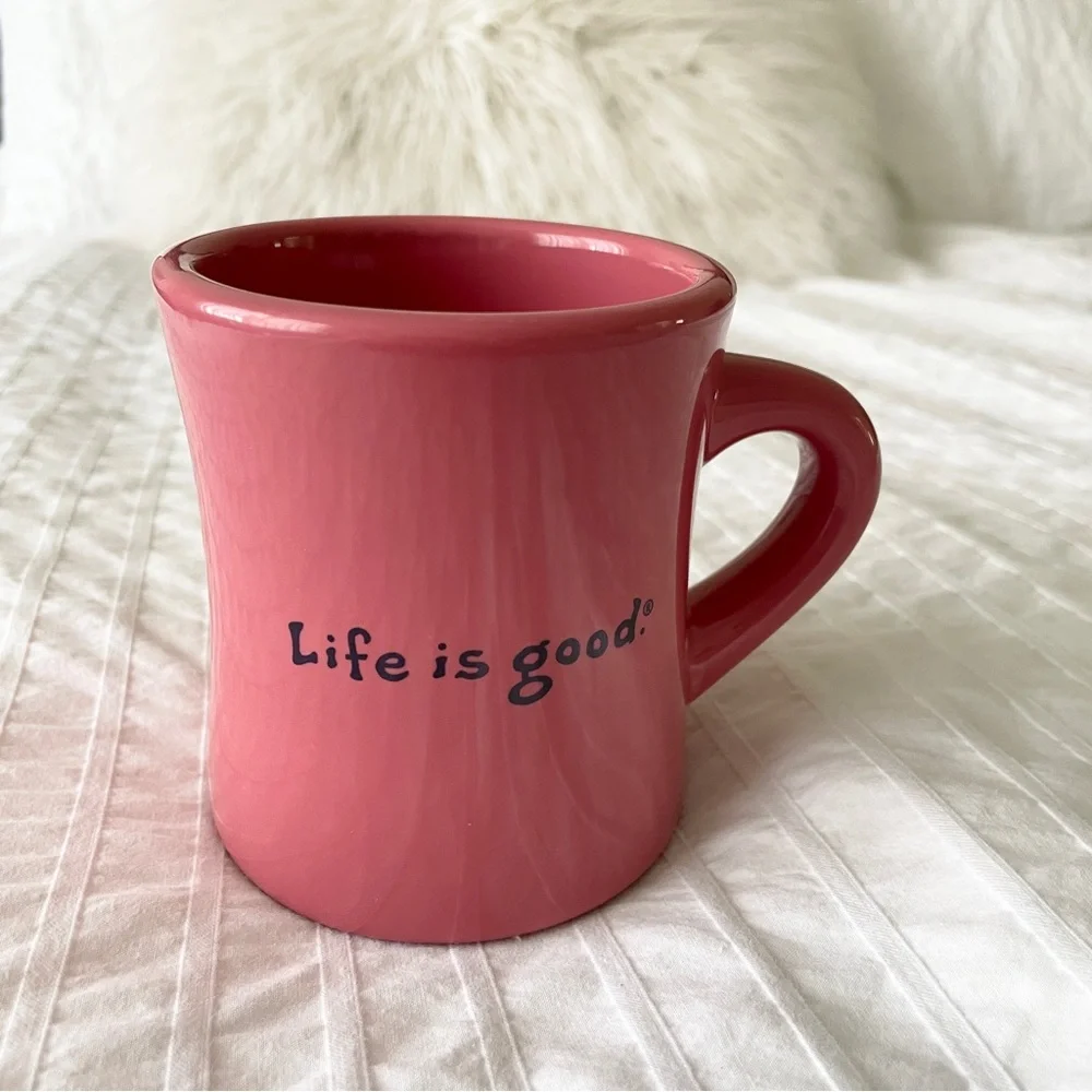 Life Is Good Vibrant Pink Mug - Picture 1 of 3
